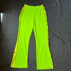 Screaming Neon Green Retro Flared Dance Costume Pants